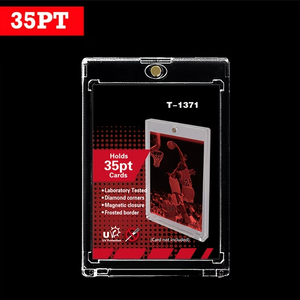 Porte-cartes magnétique 35PT One Touch, étui en plastique transparent ultra-clair pour cartes de collection de baseball standard - Product Image 2