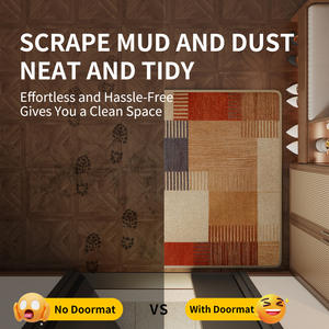 Alfombra Geométrica Sally para Entrada, Rectangular, Antideslizante, de Fibra de Poliéster, Resistente a las Manchas, para Recibidor - Product Image 4