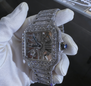 Reloj mecánico de lujo europeo popular 2026 para hombre, estilo hip-hop, hueco, con moissanita de acero inoxidable y diseño de estrella completa VVS - Product Image 3