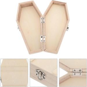 Caja de dulces de madera con forma de ataúd para Halloween, 15.7 cm, reutilizable, decorativa, para regalo y decoración de fiestas - Product Image 4