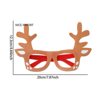 Lunettes de fête de Noël HOHO style chapeau de Noël, décorations de Noël en PVC, lunettes de fête de Noël à motif de dessin animé, adaptées aux enfants
