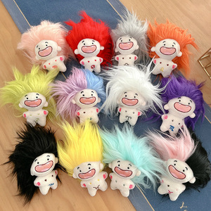 Linda muñeca de peluche con pelo rosa, cara bordada, juguete suave de 11 cm a 30 cm, unisex, para aliviar el estrés, animal de peluche para niños mayores de 3 años - Product Image 2