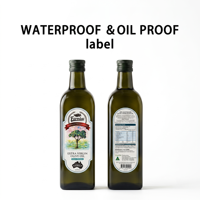 Étiquettes autocollantes personnalisées pour emballages de bouteilles d'huile d'olive, imperméables et résistantes à l'huile, pour l'emballage d'huiles de cuisson