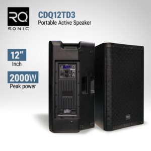 RQSONIC CDQ12TD3 1000W RMS Enceinte amplifiée en plastique, système de sonorisation PA pour studio et scène, enceintes actives professionnelles de <span class=keywords><strong>12</strong></span> pouces - Product Image 1