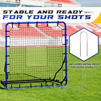 Filet de rebond portable pour balle de baseball, pare-chocs réglables sur trois niveaux, pliable, en acier, avec logo personnalisé
