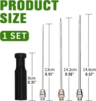 Aiguille de décompression pour bétail en acier inoxydable, thermomètre trocart, pour utilisation vétérinaire et ponction du rumen
