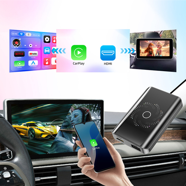 Rhythm Carplay Ai Box Portable Android Auto Box 4Gb 32Gb Usb Tf Card Expandable in Car Entertainment System