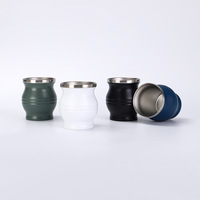 Vente en gros de haute qualité avec logo personnalisé 8oz Mate Cup Gobelet à gourde en acier inoxydable à double paroi Thermos monté sur voiture