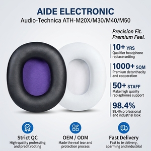 Almohadillas para Auriculares <span class=keywords><strong>ATH</strong></span> M20X para Audio Technica <span class=keywords><strong>ATH</strong></span> M20X M30 M40 <span class=keywords><strong>M50</strong></span>, Repuestos para Auriculares de Juego, Accesorios para Auriculares - Product Image 1