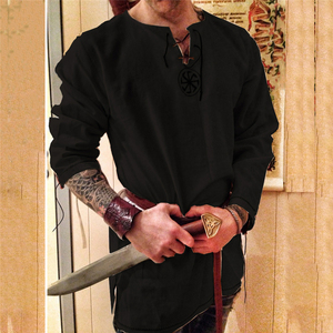 Costume de Chevalier Médiéval Tunique de Cosplay Costumes d'Halloween pour Hommes Adultes Déguisement de <span class=keywords><strong>Pirate</strong></span> Vêtements Fantaisistes Chemises de Carnaval - Product Image 4
