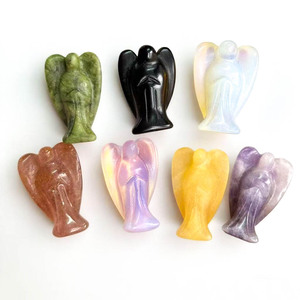 Juego de artesanías de cristal curativo de producto espiritual de Mascota de fábrica de <span class=keywords><strong>Tarot</strong></span> y Ángel de 7 colores de 3cm para Feng Shui - Product Image 3