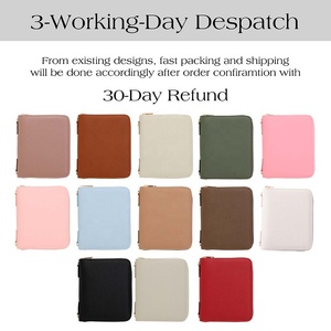 Tốt nhất bán A7 da ngân sách phong bì Zip túi Fly Leaf tùy chỉnh 6 Nhẫn Pebble da chủ tài liệu etsy Ins TK FB - Product Image 3