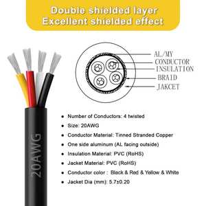 Cable de Altavoz Zhong Hua Jiang UL2464 20AWG 20/4 de 4 Núcleos, Cable Blindado CNC para Máquina CNC, Husillo VFD CNC, Impresora 3D - Product Image 3