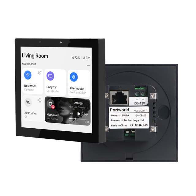 4 Inch Android WiFi/Ethernet Touch Panel for Smart Home Automation with for Control and Embedded Intelligent Wall Switch