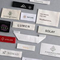 Étiquettes d'entretien personnalisées de luxe imprimées en rouleau, en satin, coton, nylon, taffetas, pour vêtements