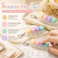 Porte-clés anti-stress créatif avec logo personnalisé, LED et fonction clicker, plusieurs couleurs disponibles