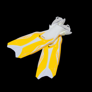 Palmes de plongée pour entraînement de natation, talon ouvert, en TPR, pour adultes et enfants, équipement de plongée en apnée, noir - Product Image 3