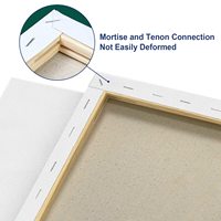 Grande toile tendue en coton et bois sans acide de 36x48 pouces, 100% apprêtée pour peinture à l'huile, triple toile, excellente pour les œuvres d'art.