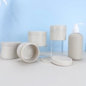 Envases de Plástico Biodegradable de Paja de Trigo para Hotel y Hogar, Botella y Tarro con Bomba para Champú y Cosméticos, 200ml 250ml, OEM - Product Image 4