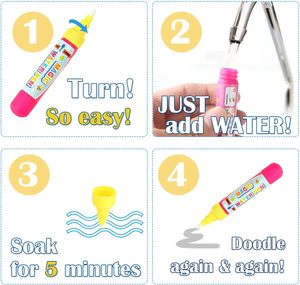 Cartes de coloriage à l'eau magiques, apprentissage des nombres, des formes et des couleurs, cartes de peinture à l'eau pour enfants, jouet - Product Image 6