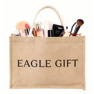 Bolsas de Regalo de Arpillera Impermeables con Asas, Bolsas de Yute Personalizadas para Bodas, Bolsas de Yute Natural Personalizadas - Product Image 6