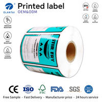 Autocollant en papier couché brillant avec impression de logo personnalisé, étiquette découpée à la forme, imperméable, en rouleau pour emballage cosmétique
