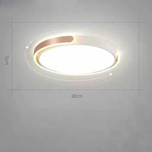 Plafonnier LED moderne en aluminium et acrylique, lumière blanche froide, commande tactile, design minimaliste, garantie 3 ans - Product Image 2