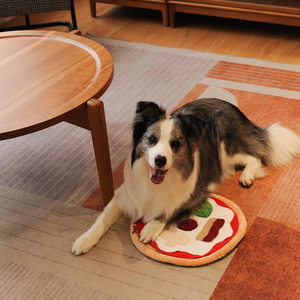 2025 nouveau mignon EVA grinçant interactif jouets pour animaux de compagnie reniflant tapis <span class=keywords><strong>Pizza</strong></span> gros chat jouets pour chiens - Product Image 1