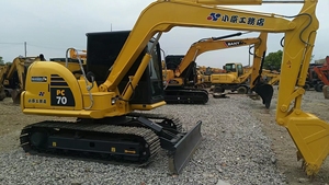 Mini-excavatrice Komatsu PC70 d'occasion, excavatrice sur chenilles de 7 tonnes, fabrication japonaise, d'occasion, pelle hydraulique, pompe hydraulique Shimadzu - Product Image 3