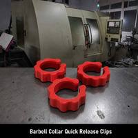Ensemble de clips de libération rapide pour haltères en plastique mat brillant, avec poignée en forme de C à nervures internes, accessoires de fitness et de gym moulés