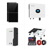Sistem Tenaga Surya Off Grid 6KW Kit PV Mandiri Dengan Baterai Lithium 52.1V 200Ah untuk Pasokan Listrik Rumah Kabin Terpencil