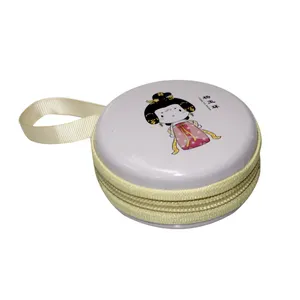 Manufacturer Wholesale Hot Sale Cartoon Round Zipper Coin Tin Box