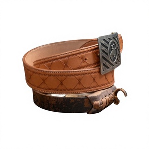 Ceintures pour hommes en cuir de vache véritable, tendance, motif crâne, noir uni, boucle carrée en acier personnalisée, style fête, écologiques, imperméables et respirantes - Product Image 2