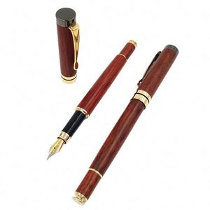 Luxury Rosewood Fountain Gift Set for Students and Corporate Promotions - Custom Engraved <b>Ink</b> <b>Refillable</b> Pen - Product Image 2