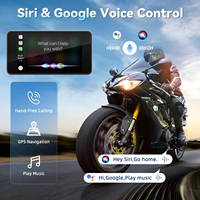 Pantalla Táctil para Motocicleta con Apple CarPlay Inalámbrico y Android Auto, Pantalla Táctil Impermeable de 4.7'' con Navegación GPS para Moto
