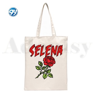 Vintage 90s inspirado Selena Quintanilla moda Casual compras niñas mano mujeres elegante lona niños bolsos de hombro - Product Image 4