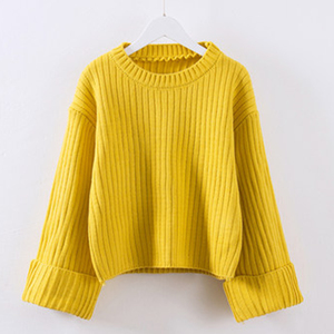 Maglione donna Pullover corto a manica lunga New Arrival da donna - Product Image 4