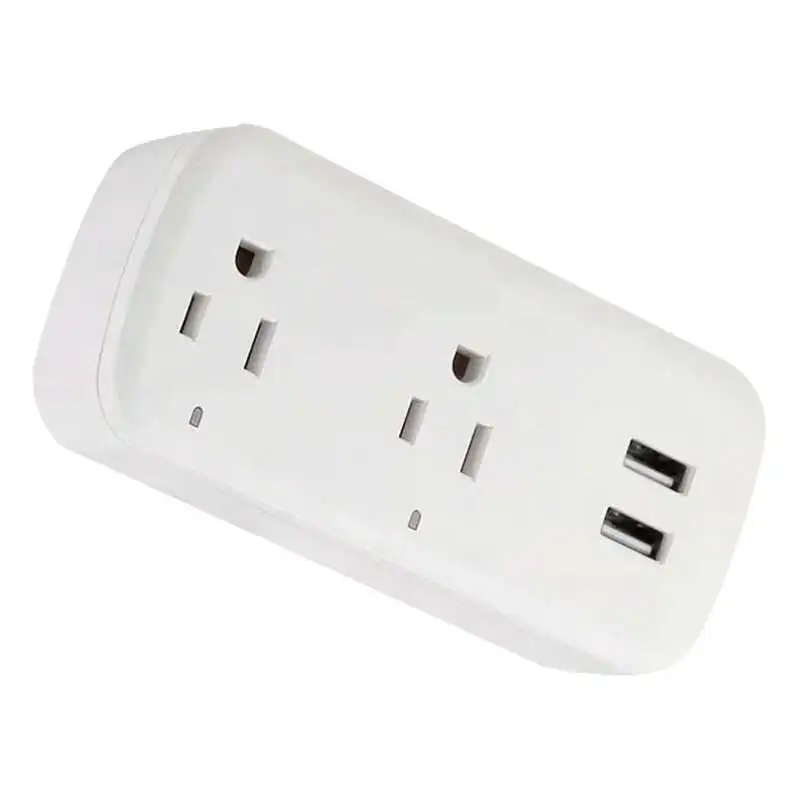 OSWELL Prise USB intelligente Wifi Multiprise 16A Prise américaine Adaptateur vocal à distance sans fil Port de charge Minuterie Google Home