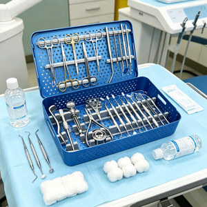 Juego de instrumentos para implantes dentales Cambridge de 26 piezas, kit de esterilización de doble capa para cirugía oral - Product Image 2