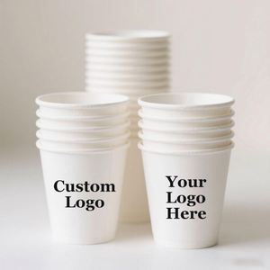 High Quality Disposable Food Grade Cups Thick 12Oz White Hot <b>Coffee</b> Single Double Wall Paper Cup With Logo <b>Printing</b> - Product Image 2