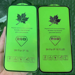 Grade-AAA 20D HD Transparent Anti-scratch Tempered Glass Screen Protector Film for iPhone 16 Plus 16 Pro Max Mobile <b>Phone</b> Screen - Product Image 2