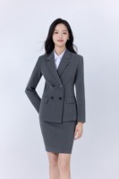 Costume de Manager d'Hôtel Automne-Hiver pour Femme, Uniforme Professionnel de Réceptionniste, Tenue de Travail, Fournisseur Direct d'Usine OEM