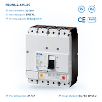 Disjoncteur modulaire Eaton NZM 25A 4P 50kA thermique-magnétique 400V AC pour la protection des moteurs