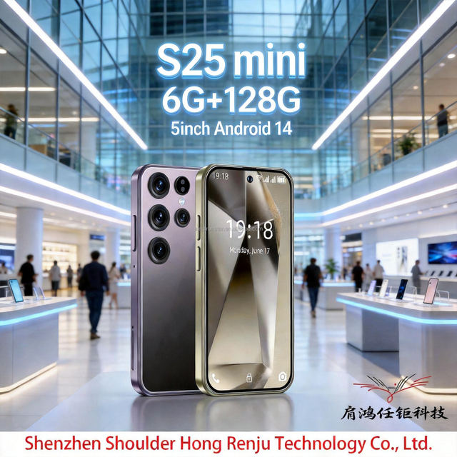 S25 Mini Android 14 Phone 6+128G 5inch 2026 Latest Global 5G Phone Celulares Flash Memory Full Screen Cell Phone Hot Sale