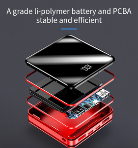 pantalla Digital espejo negro pantalla los bancos de energía muy pequeño Mi <span class=keywords><strong>Ni</strong></span> cuadrado 10000mAh banco de potencia con tipo-C - Product Image 6