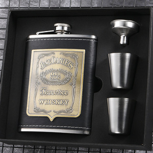 Gourde à liqueur portable et ensemble d'entonnoir en acier inoxydable massif, <span class=keywords><strong>petite</strong></span> gourde à <span class=keywords><strong>whisky</strong></span> à vis, flacon à vin pour boire à l'extérieur - Product Image 3