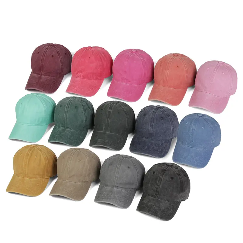 Wholesale Nice Quality 6 Panel Men Women Hat Baseball Cap Gorras Washed Cotton Various Color Blank Outdoors Sport Dad Hat