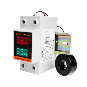 New Arrival Mini Single-phase LED hiển thị kỹ thuật số vôn kế IP66 đánh giá 1.0 cấp độ chính xác màn hình <span class=keywords><strong>LCD</strong></span> 20V-500V <span class=keywords><strong>DC</strong></span> 0-100V Xe - Product Image 1