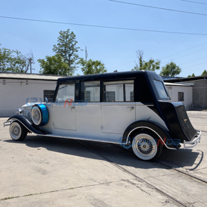 Noir et blanc rue juridique Vintage tourisme véhicule touristique électrique vieux classique Vintage voiture <span class=keywords><strong>transport</strong></span> spécial - Product Image 4