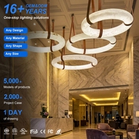 Nouvelle Arrivée Lustre Rond en Marbre Blanc Alabaste pour Suite d'Hôtel, Salon, Bureau, Salle de Conférence, Luminaire Suspendu LED